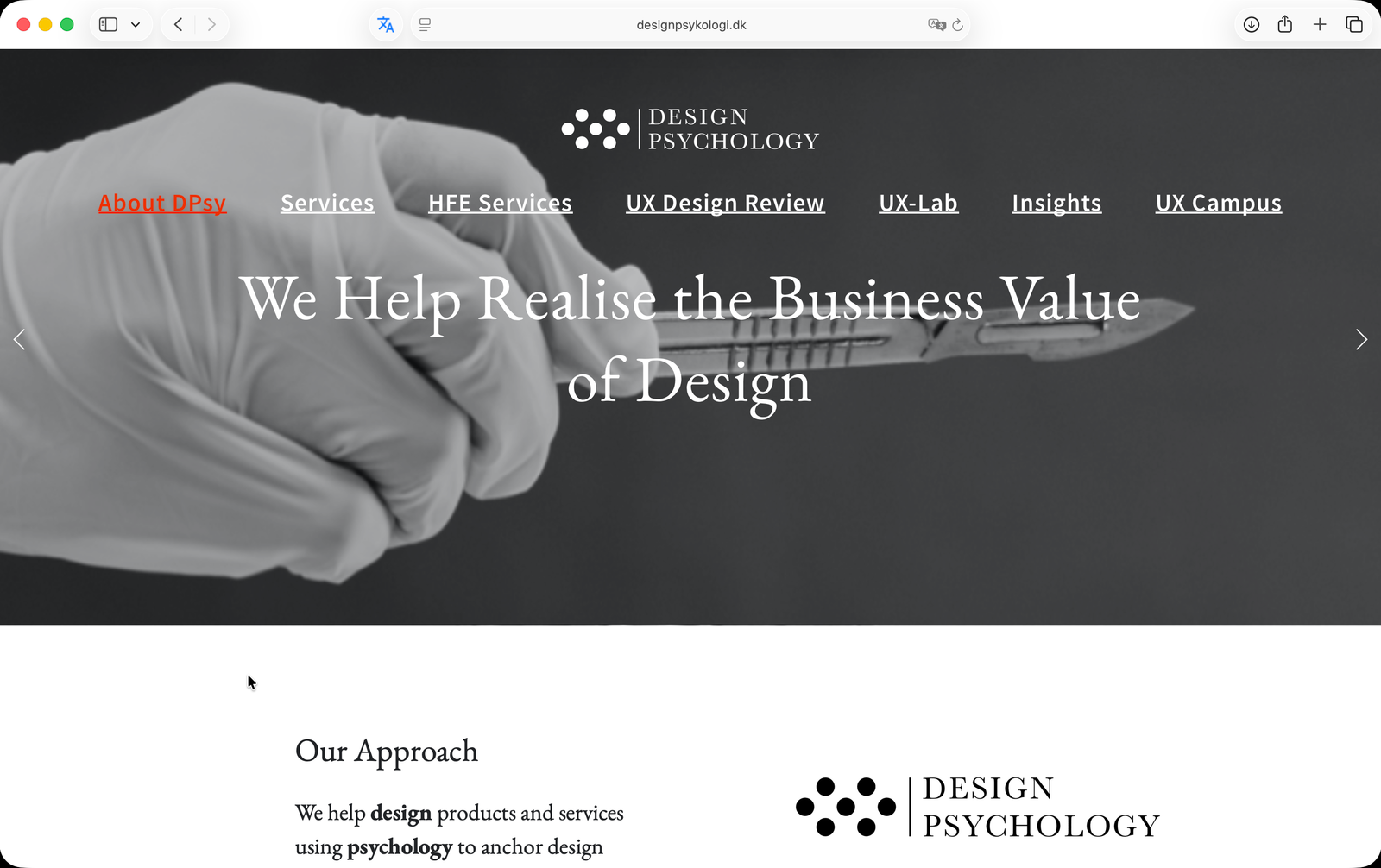 the Design Psychology home page